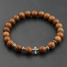 Load image into Gallery viewer, Onyx Wood Charm Bracelet
