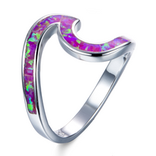 Lade das Bild in den Galerie-Viewer, Silver Opal Colored Beads Zircon Ring
