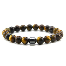 Load image into Gallery viewer, Carved Stone Tiger Eye Bracelet
