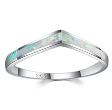 Load image into Gallery viewer, Silver Jewelry Ocean Opal Ring
