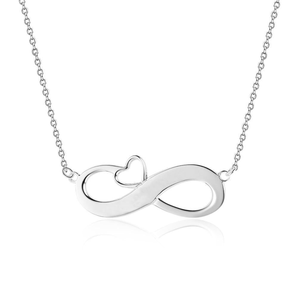 Infinity With Heart Necklace