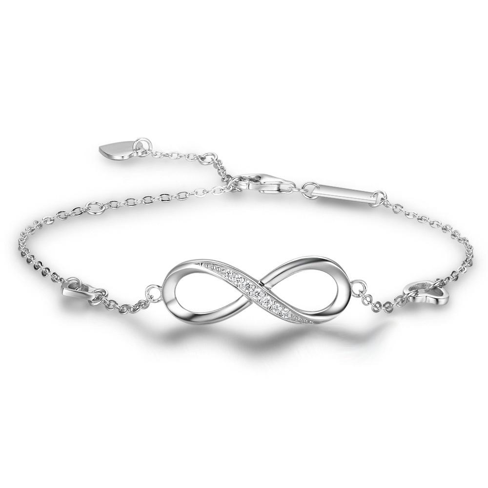 Silver Fine Infinity Bracelet