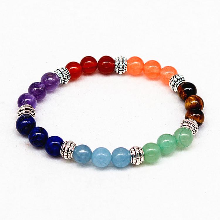 Seven Chakras Gradient Colors Bracelet