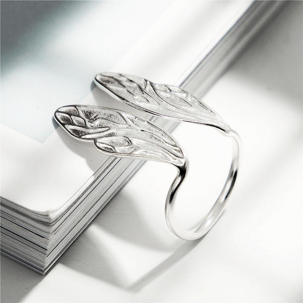Silver Dragonfly Wings Ring