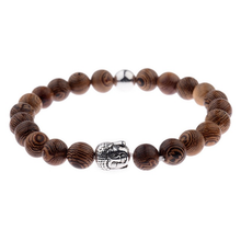 Load image into Gallery viewer, Onyx Wood Charm Bracelet
